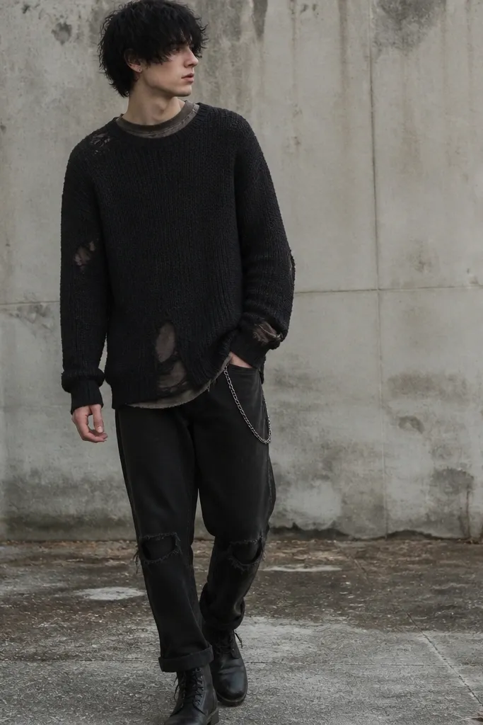 Year round grunge emo outfits men
